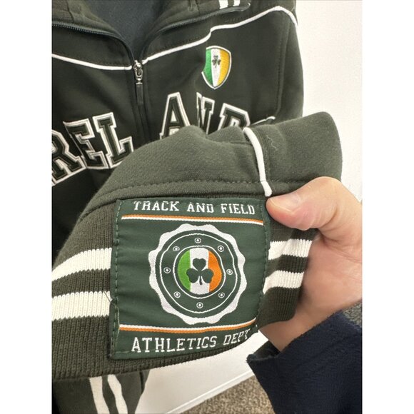 Retro Irish Ireland  Men L Track And Field Green Jacket Zip - Picture 8 of 10